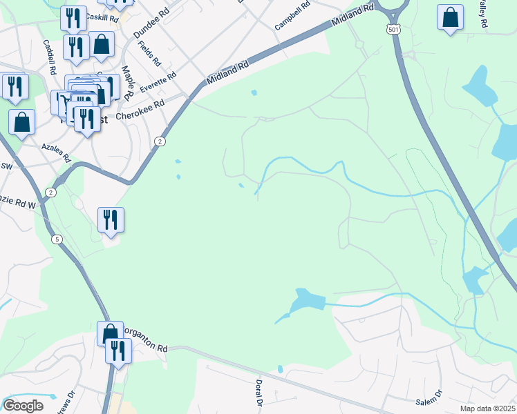 map of restaurants, bars, coffee shops, grocery stores, and more near 15 Inverrary Court in Pinehurst