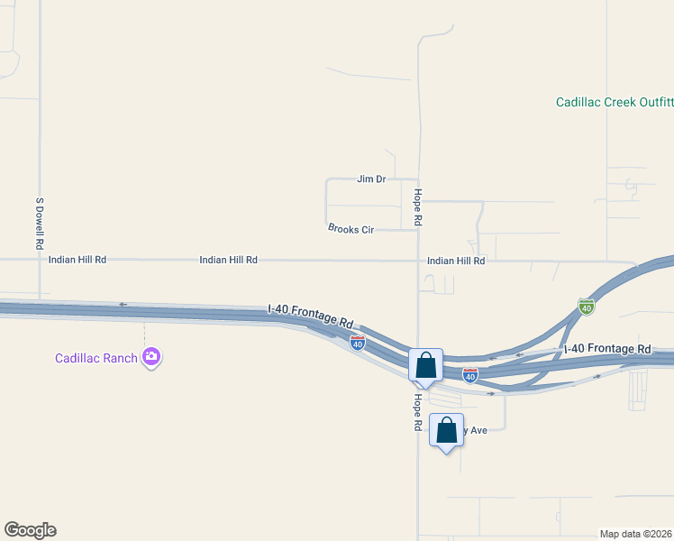 map of restaurants, bars, coffee shops, grocery stores, and more near 12001 Indian Hill Road in Amarillo
