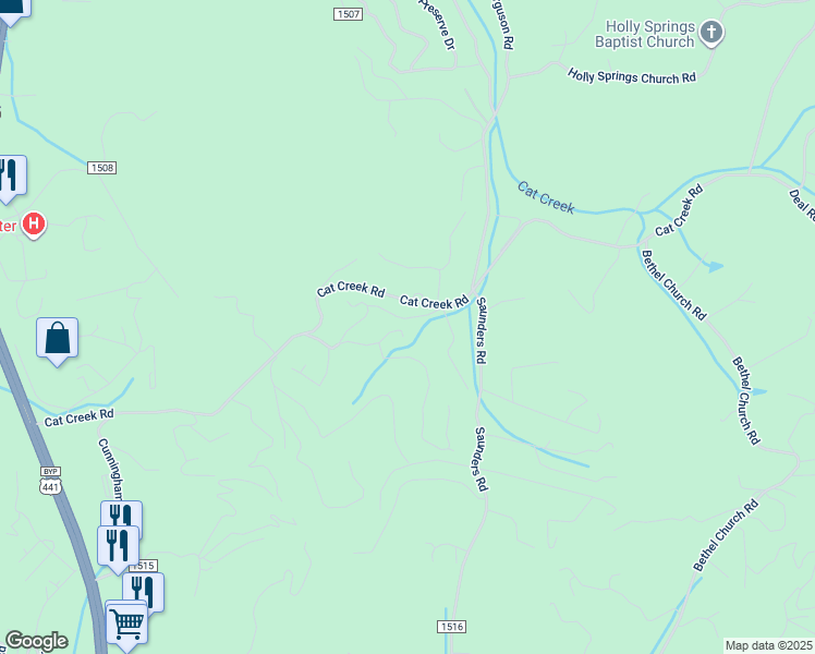 map of restaurants, bars, coffee shops, grocery stores, and more near 5 Village Road in Franklin