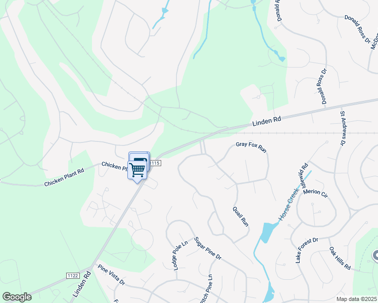 map of restaurants, bars, coffee shops, grocery stores, and more near 20 Quail Run in Pinehurst