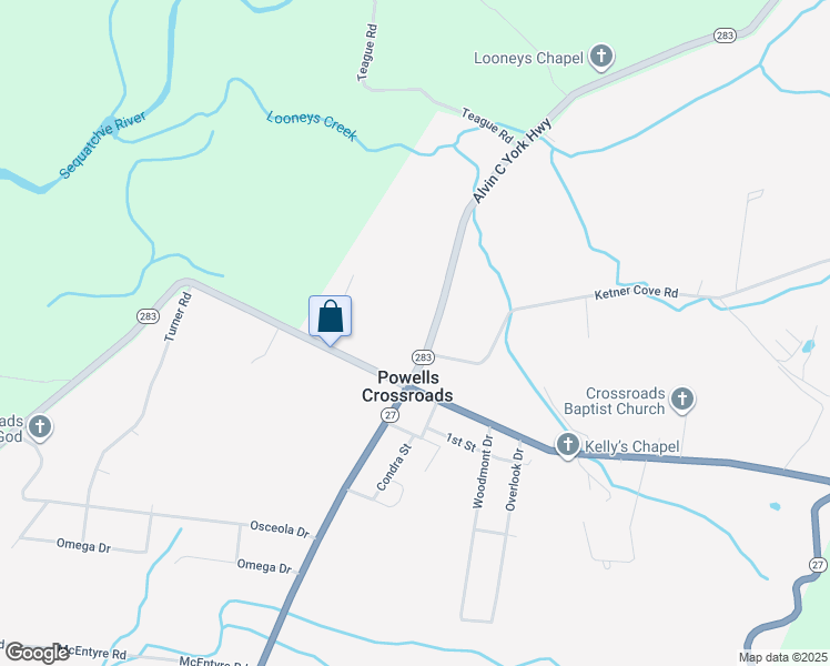 map of restaurants, bars, coffee shops, grocery stores, and more near 209 Alvin C York Highway in Whitwell