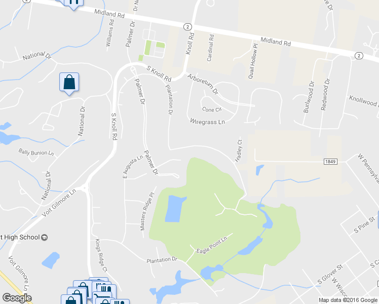 map of restaurants, bars, coffee shops, grocery stores, and more near 52 Plantation Drive in Southern Pines