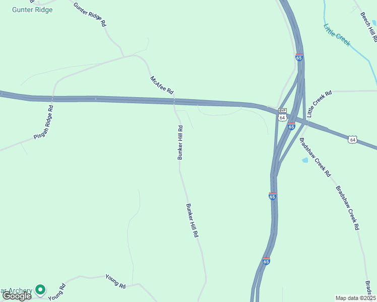 map of restaurants, bars, coffee shops, grocery stores, and more near 419 Bunker Hill Road in Pulaski