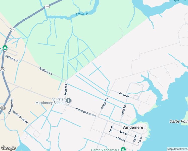 map of restaurants, bars, coffee shops, grocery stores, and more near in Vandemere