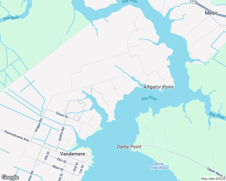 map of restaurants, bars, coffee shops, grocery stores, and more near 80 Holton Point Road in Vandemere