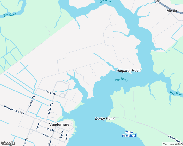 map of restaurants, bars, coffee shops, grocery stores, and more near 80 Holton Point Road in Vandemere