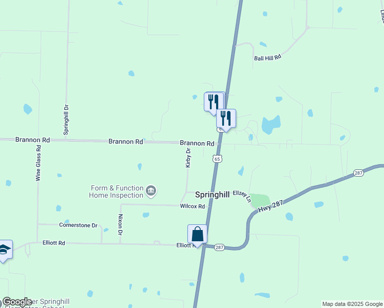 map of restaurants, bars, coffee shops, grocery stores, and more near 3 Kirby Road in Greenbrier