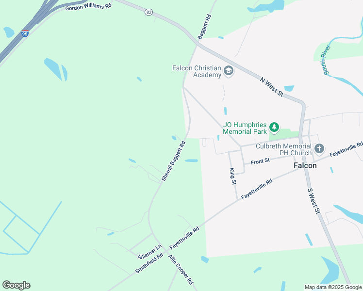 map of restaurants, bars, coffee shops, grocery stores, and more near Sherill Baggett Road in Godwin