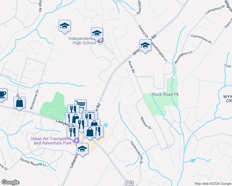 map of restaurants, bars, coffee shops, grocery stores, and more near 6401 Stoxmeade Drive in Mint Hill