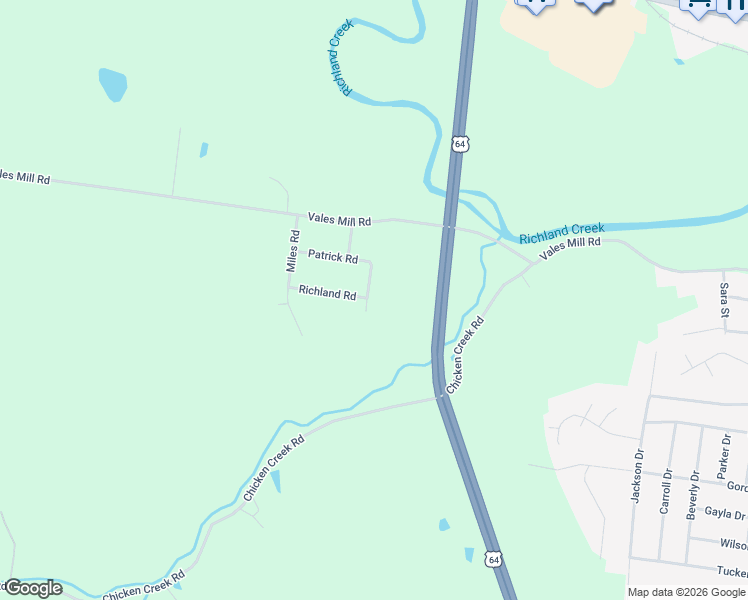 map of restaurants, bars, coffee shops, grocery stores, and more near 809 Forrest Road in Pulaski
