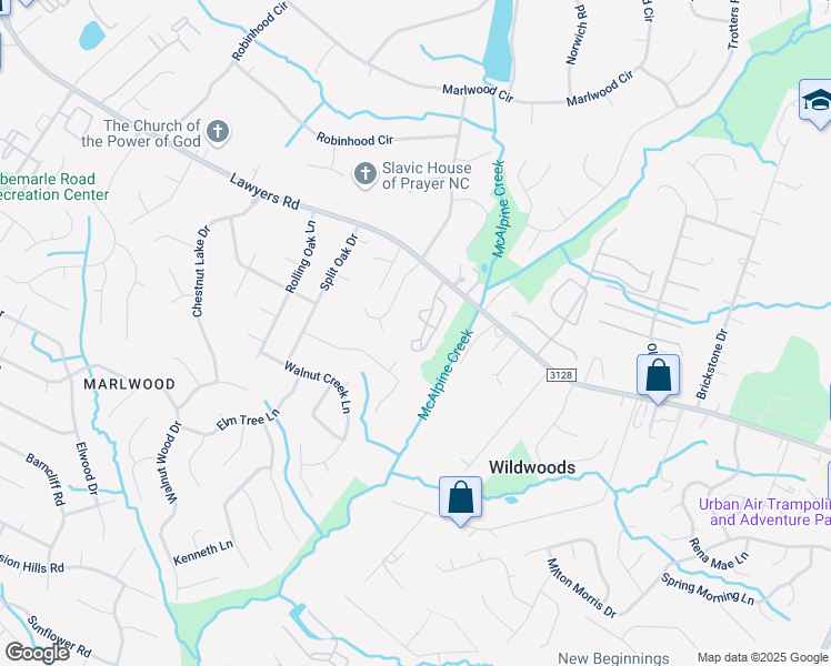 map of restaurants, bars, coffee shops, grocery stores, and more near 5247 McAlpine Glen Drive in Charlotte