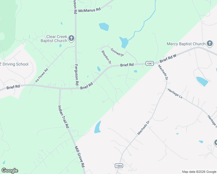 map of restaurants, bars, coffee shops, grocery stores, and more near 11610 Brief Road in Charlotte