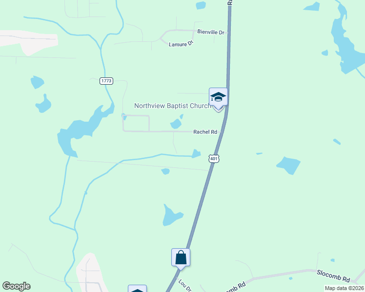 map of restaurants, bars, coffee shops, grocery stores, and more near 229 Rachel Road in Fayetteville