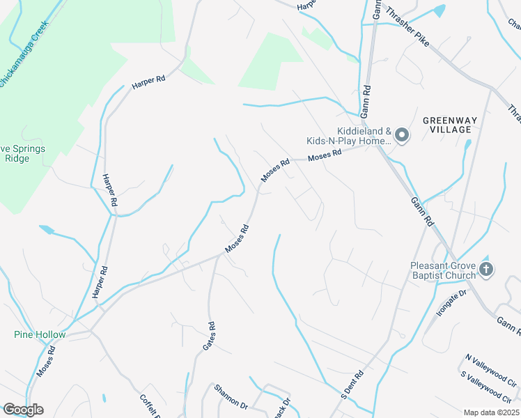 map of restaurants, bars, coffee shops, grocery stores, and more near 7620 Moses Road in Middle Valley
