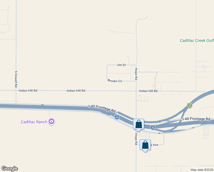 map of restaurants, bars, coffee shops, grocery stores, and more near 12001-12601 Indian Hill Road in Amarillo