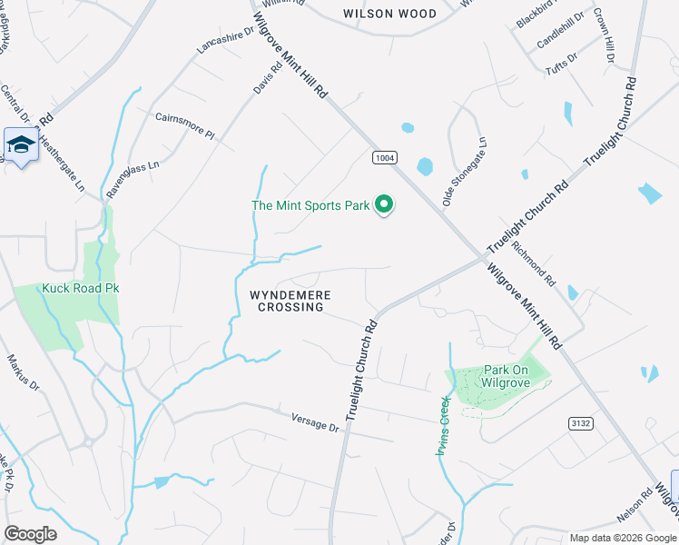 map of restaurants, bars, coffee shops, grocery stores, and more near 7923 Truelight Church Road in Mint Hill