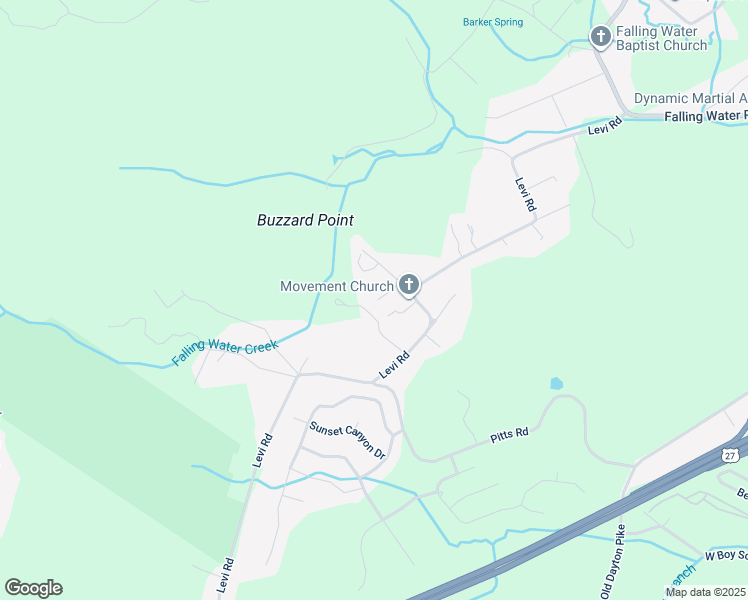 map of restaurants, bars, coffee shops, grocery stores, and more near Ray Lane in Falling Water