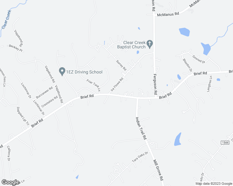 map of restaurants, bars, coffee shops, grocery stores, and more near 10915 Brief Road in Charlotte