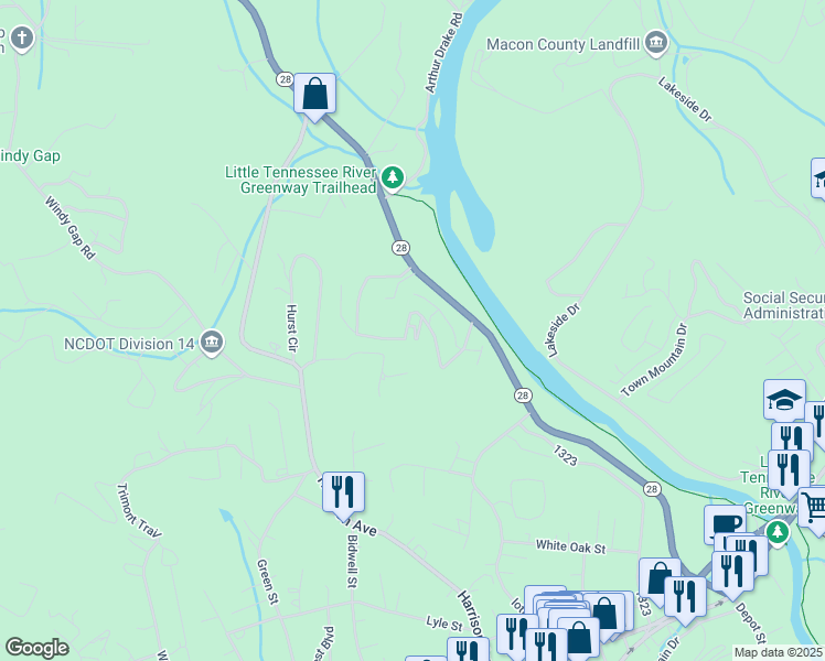 map of restaurants, bars, coffee shops, grocery stores, and more near 88 Monarch Lane in Franklin