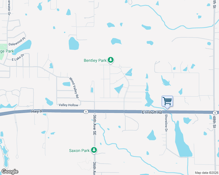 map of restaurants, bars, coffee shops, grocery stores, and more near 2225 Norwood Drive in Norman