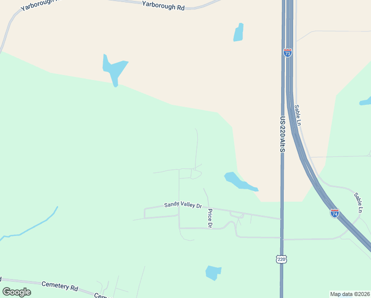 map of restaurants, bars, coffee shops, grocery stores, and more near 253 Stutts Drive in Candor