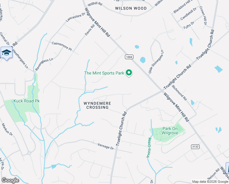map of restaurants, bars, coffee shops, grocery stores, and more near 9833 Ardley Park Way in Mint Hill