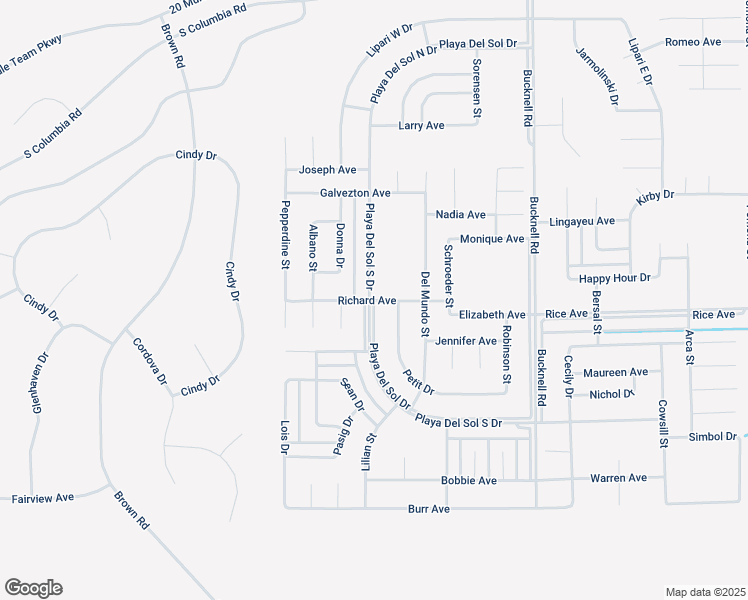 map of restaurants, bars, coffee shops, grocery stores, and more near Playa Del Sol Drive in California City
