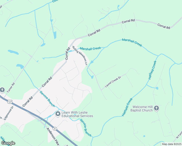 map of restaurants, bars, coffee shops, grocery stores, and more near 4807 Rolling Meadows Lane in Signal Mountain