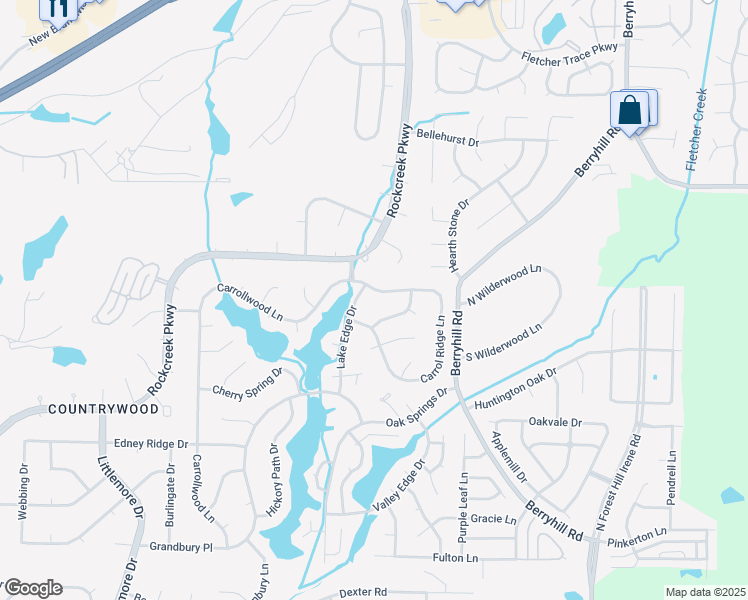 map of restaurants, bars, coffee shops, grocery stores, and more near 8911 Carrollwood Lane in Memphis