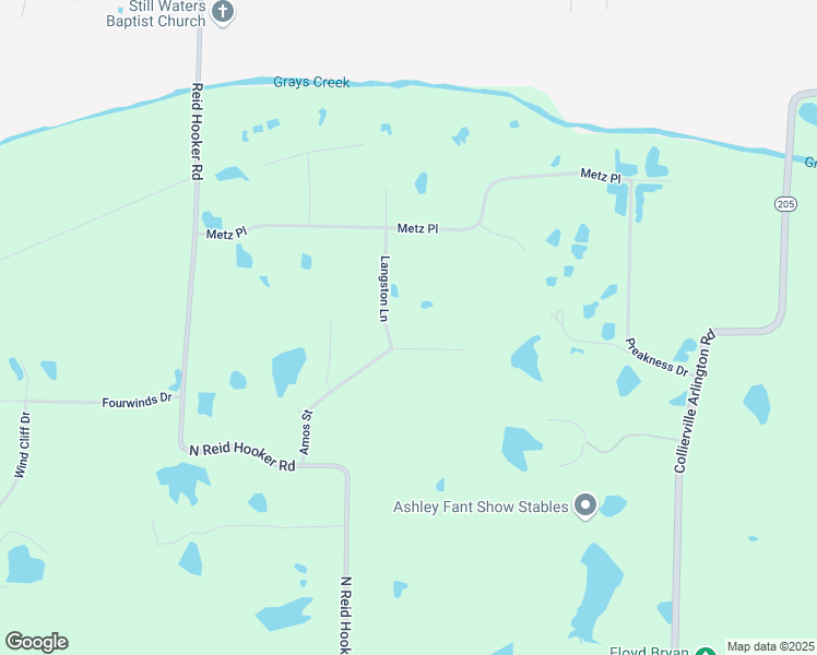 map of restaurants, bars, coffee shops, grocery stores, and more near 2450 Langston Lane in Shelby County