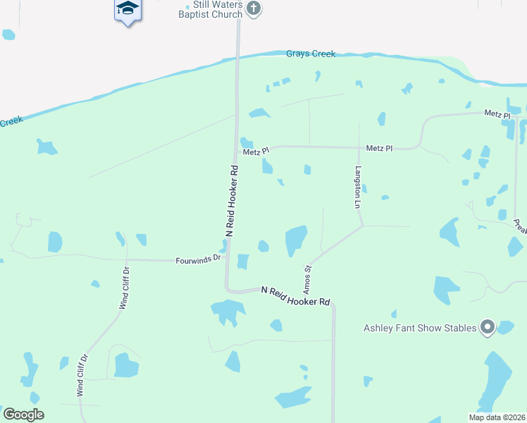 map of restaurants, bars, coffee shops, grocery stores, and more near 2450 North Reid Hooker Road in Shelby County