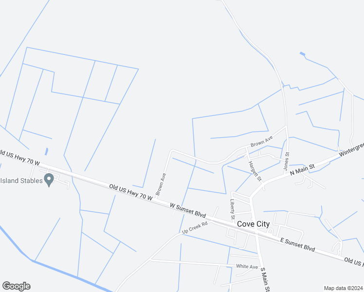 map of restaurants, bars, coffee shops, grocery stores, and more near 143 Brown Avenue in Cove City