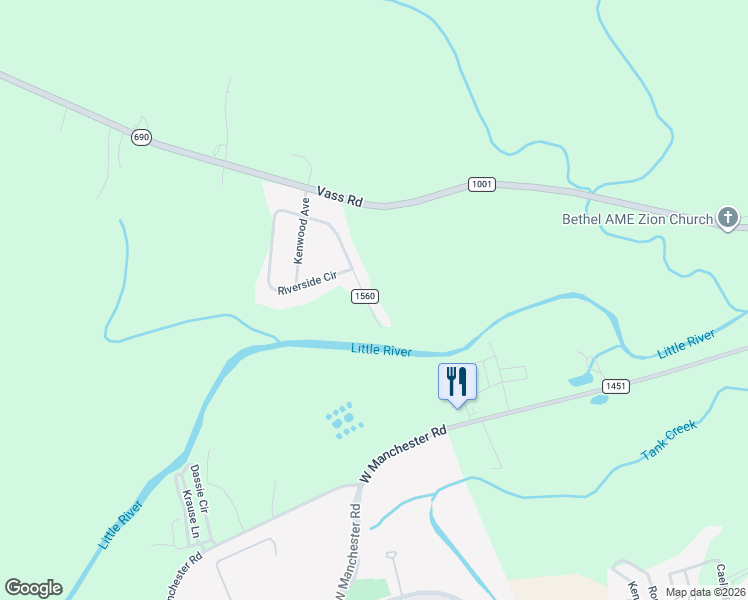 map of restaurants, bars, coffee shops, grocery stores, and more near 1610 Dolphin Circle in Spring Lake