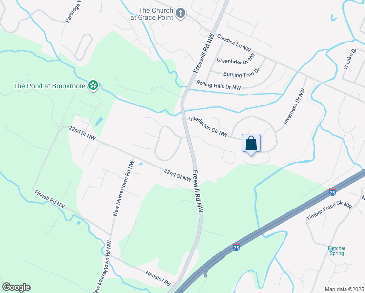 map of restaurants, bars, coffee shops, grocery stores, and more near 3342 Cumberland Hills Circle Northwest in Cleveland