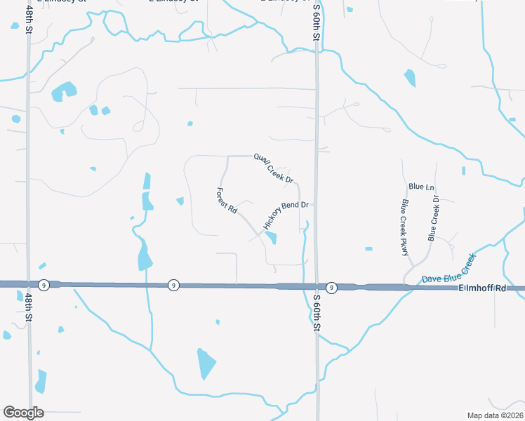 map of restaurants, bars, coffee shops, grocery stores, and more near 5809 Hickory Bend Drive in Norman