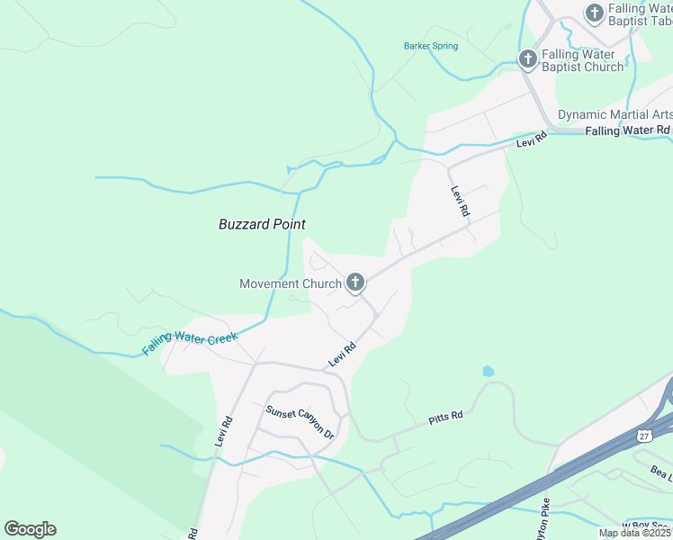 map of restaurants, bars, coffee shops, grocery stores, and more near Ray Lane in Falling Water