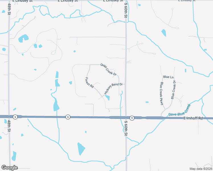 map of restaurants, bars, coffee shops, grocery stores, and more near 5809 Hickory Bend Drive in Norman