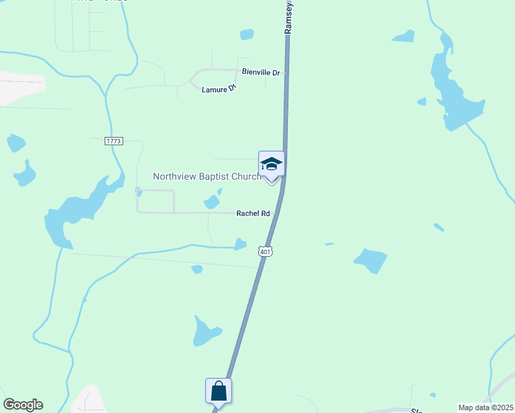 map of restaurants, bars, coffee shops, grocery stores, and more near 132 Rachel Road in Fayetteville