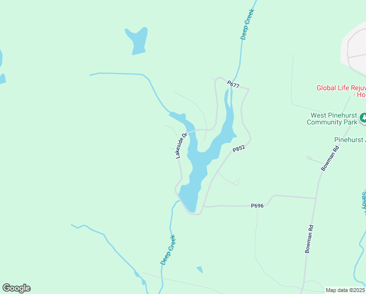 map of restaurants, bars, coffee shops, grocery stores, and more near 355 Lakewood Drive in Pinehurst