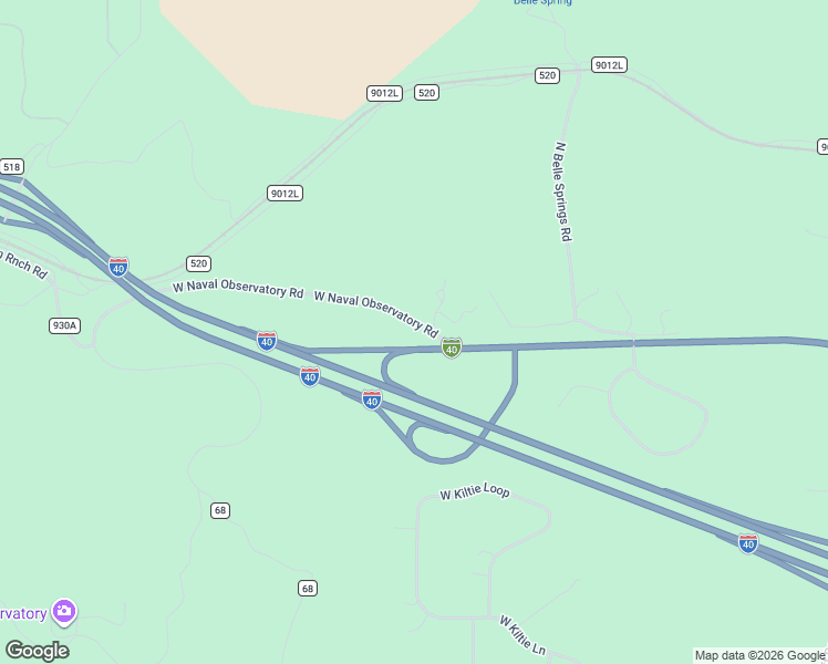 map of restaurants, bars, coffee shops, grocery stores, and more near 7175 West Naval Observatory Road in Flagstaff