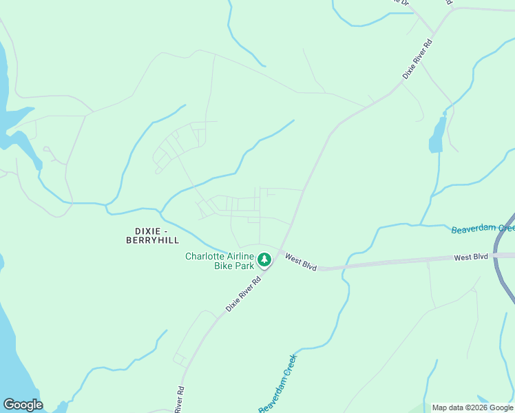 map of restaurants, bars, coffee shops, grocery stores, and more near 8124 Dixie River Road in Charlotte