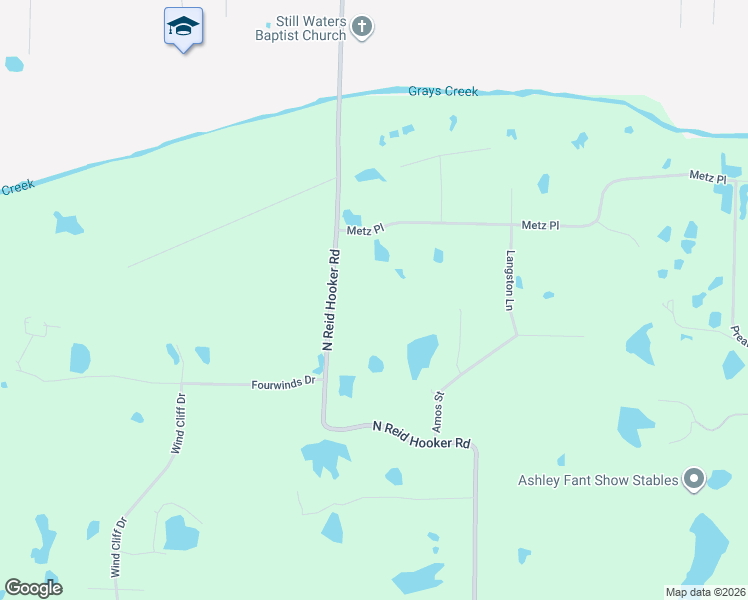map of restaurants, bars, coffee shops, grocery stores, and more near 2450 Reid Hooker Road in Shelby County