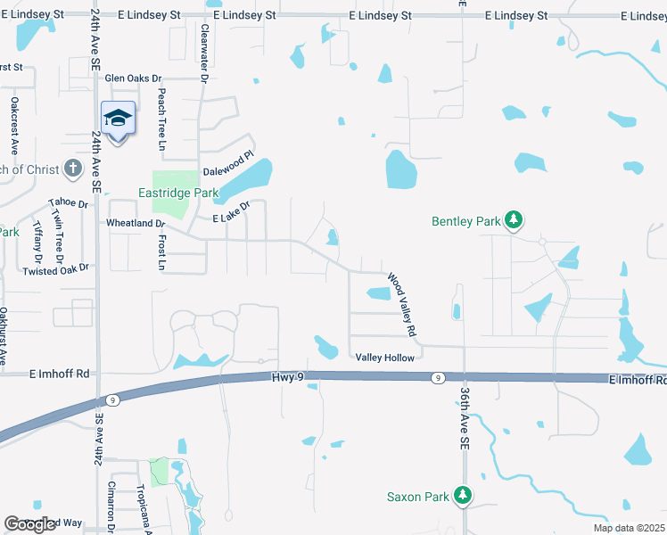 map of restaurants, bars, coffee shops, grocery stores, and more near 2103 Oakville Place in Norman