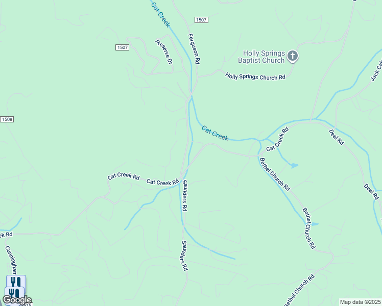 map of restaurants, bars, coffee shops, grocery stores, and more near Ferguson Road in Macon County