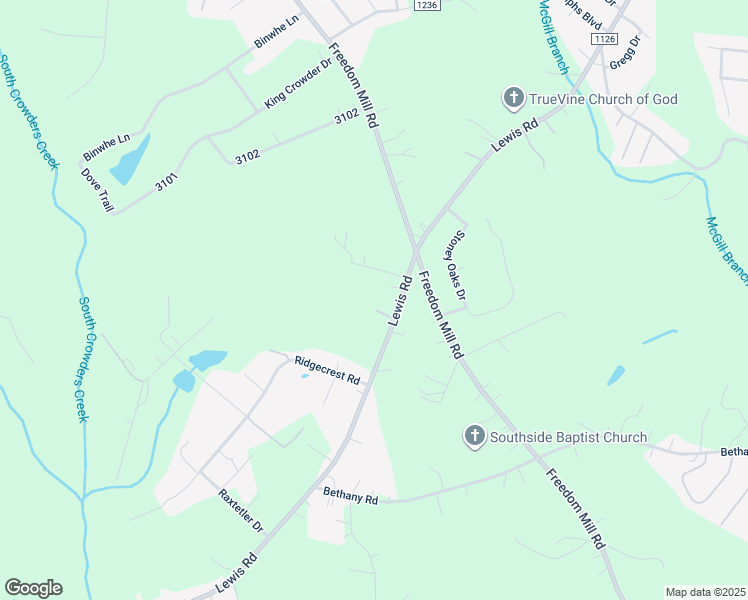 map of restaurants, bars, coffee shops, grocery stores, and more near 5516 Lewis Road in Gastonia
