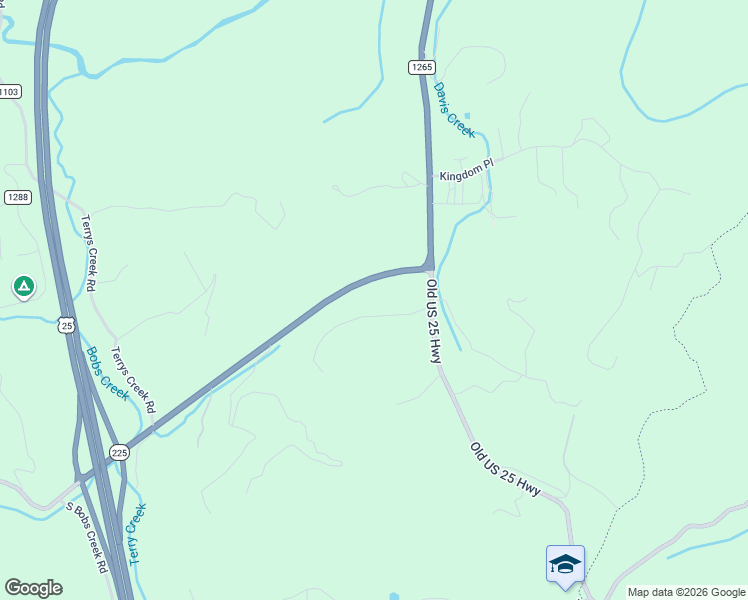 map of restaurants, bars, coffee shops, grocery stores, and more near 155 Bobs Creek Road in Zirconia