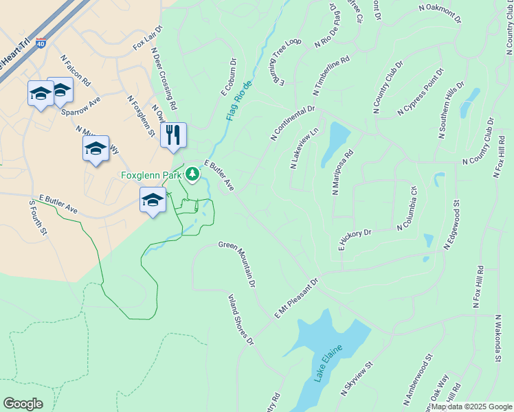 map of restaurants, bars, coffee shops, grocery stores, and more near 1310 North La Costa Lane in Flagstaff