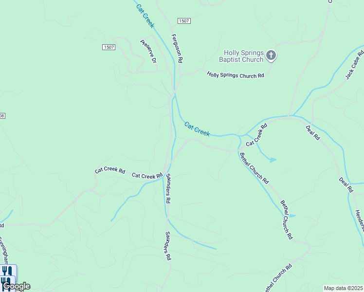 map of restaurants, bars, coffee shops, grocery stores, and more near Turkey Creek Drive in Macon County