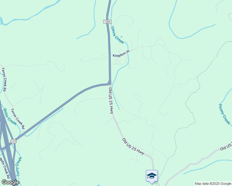 map of restaurants, bars, coffee shops, grocery stores, and more near 3867 Old US 25 Highway in Zirconia