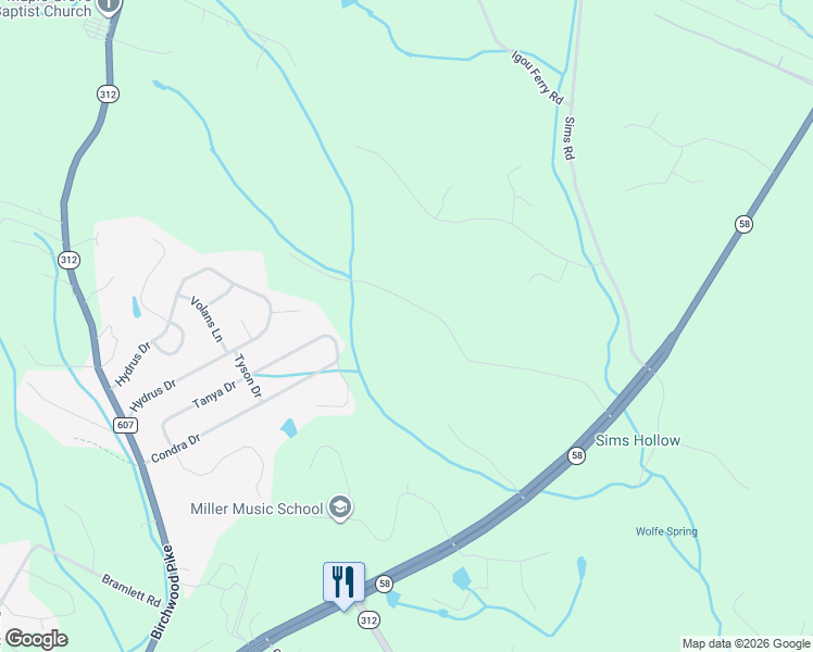 map of restaurants, bars, coffee shops, grocery stores, and more near 7450 Chad Rd in Harrison